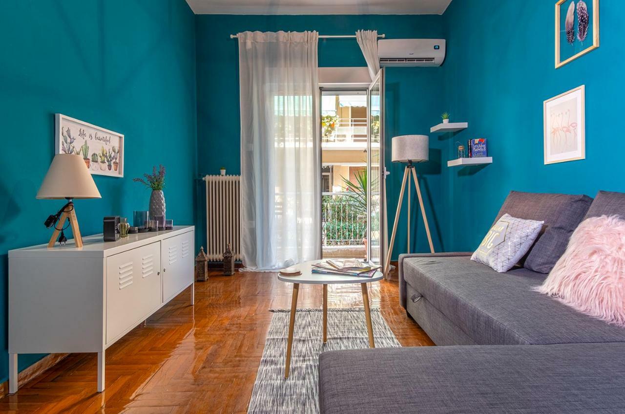 Apartamento Colourful Apt,Airport Line,6 Min Metro,300 Mbps! Atenas Exterior foto